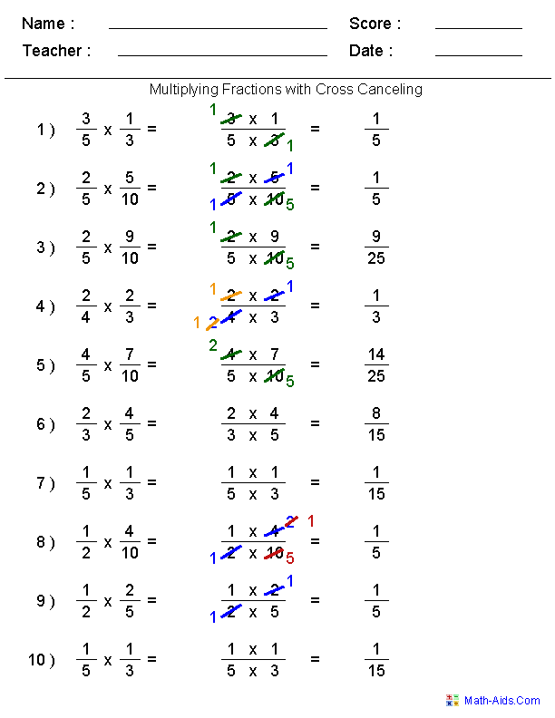 math worksheet printable fractions