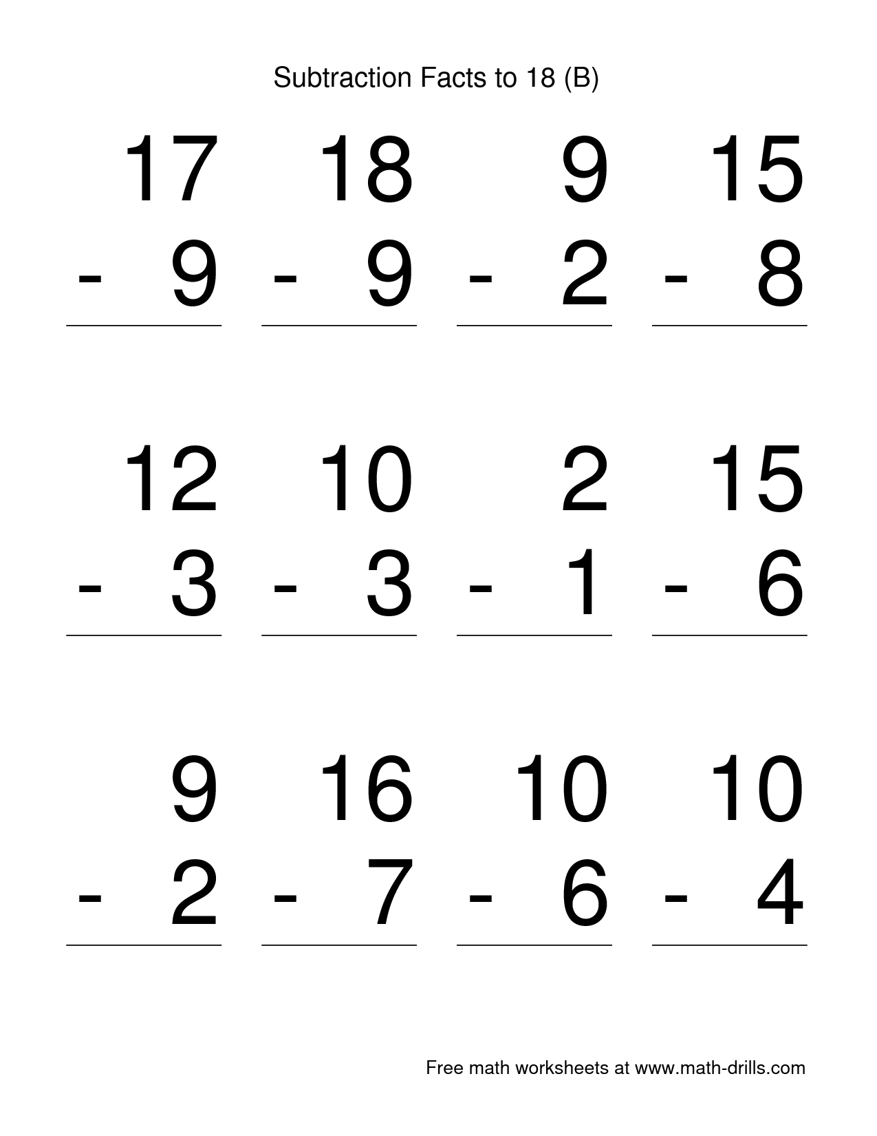10 Easy 1st Grade Math Worksheets