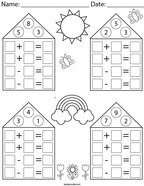 math worksheet subtraction 1st grade