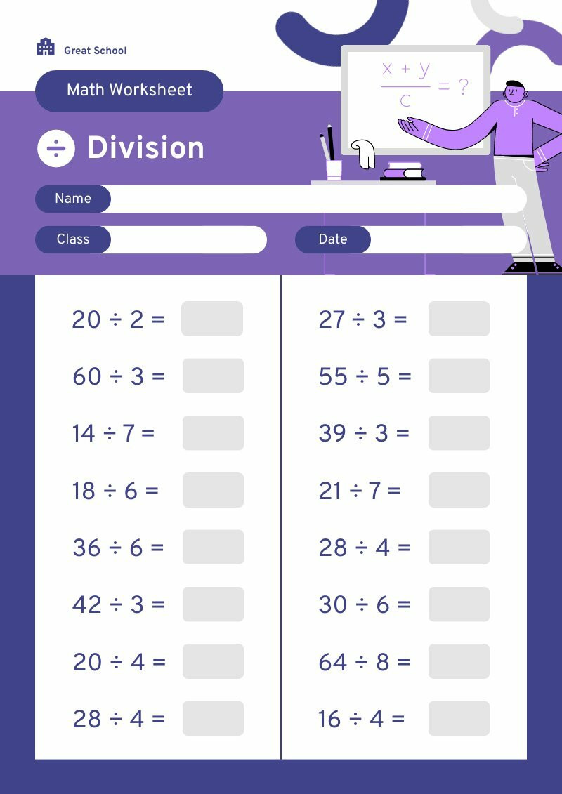 Math and ELA Worksheet Templates for Educators - Piktochart