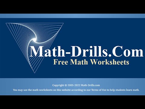 Math-Drills.com Introduction - YouTube