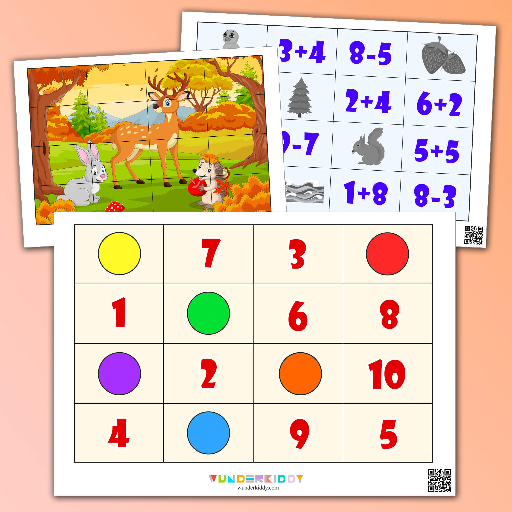 Free Printable Math Puzzles for Kindergarten in PDF