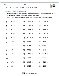 5th Grade Math Worksheets