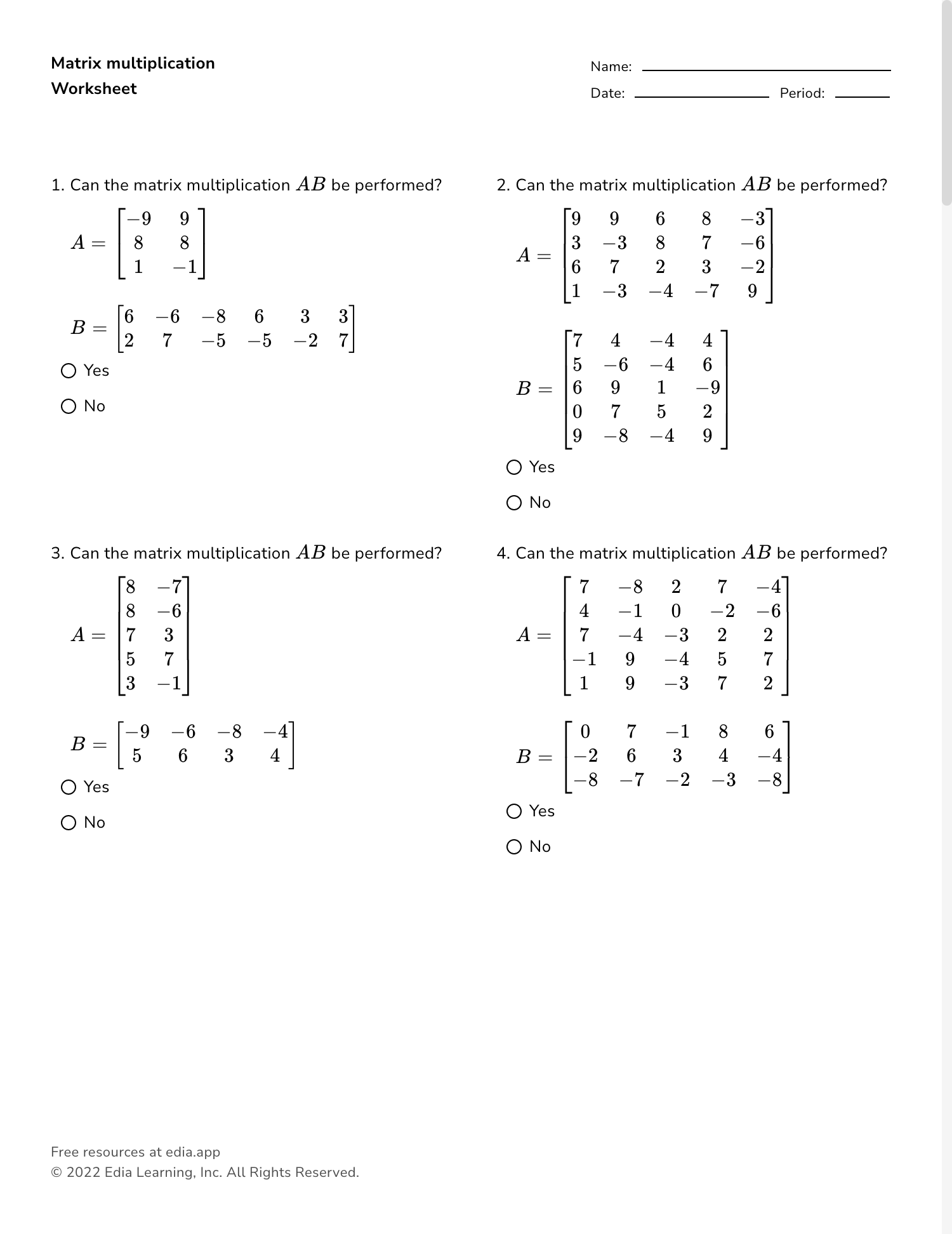 Multiplication Worksheets with Answer Key - Worksheets Library