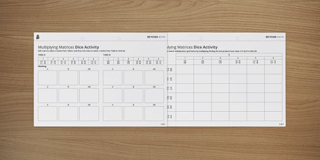 ? Matrix Multiplication Worksheet | Further Maths | Beyond