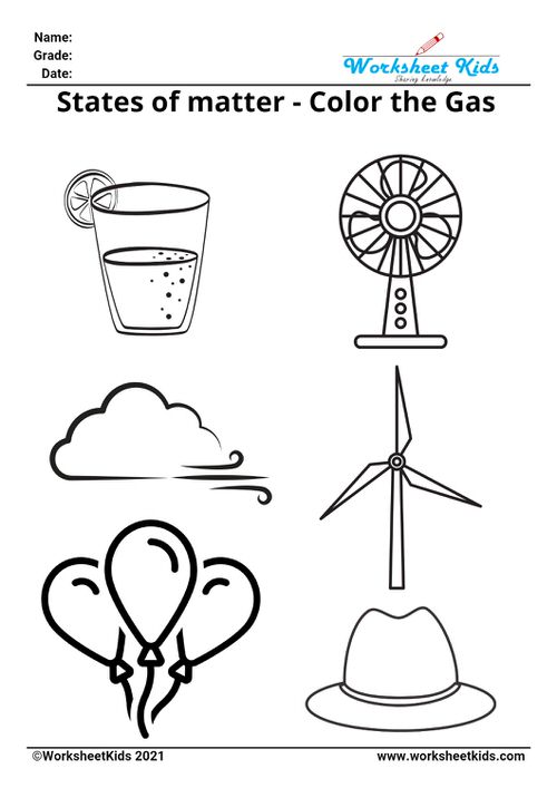 States of Matter Worksheets : Solid, Liquid and Gas - Free ...