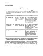 maus worksheet