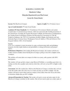 Mayflower Compact Lesson Plans &  Worksheets | Lesson Planet