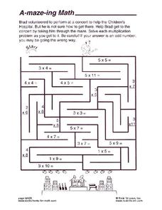 A-maze-ing Math Worksheet for 4th Grade | Lesson Planet