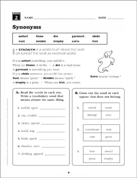 Synonyms: Grade 4 Vocabulary (Activities &  Maze) | Printable ...