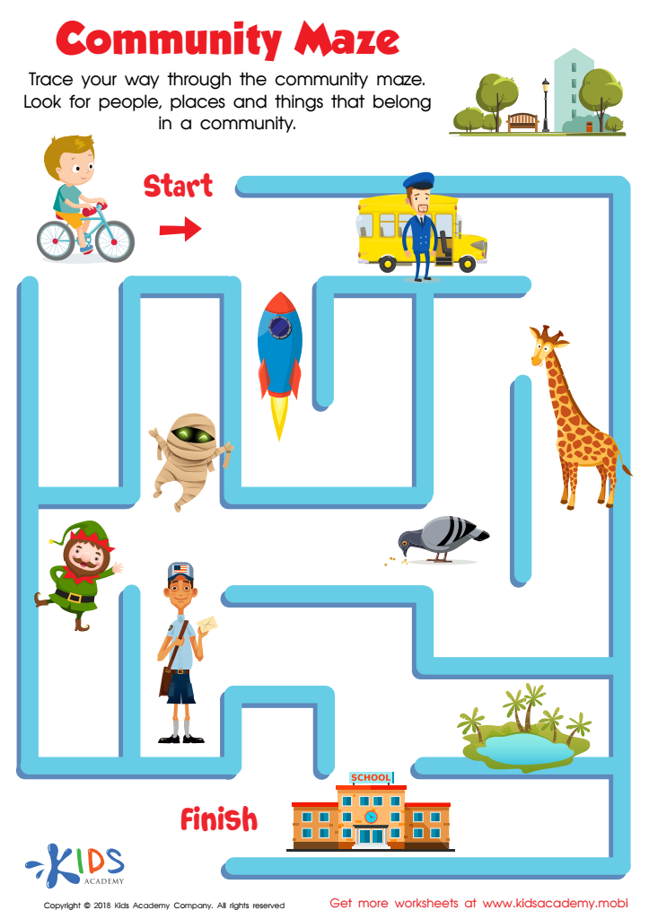 maze preschool worksheet