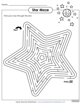 maze preschool worksheet