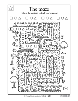 maze preschool worksheet