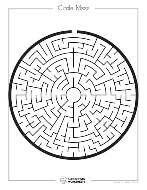 Shape Mazes -Worksheets Library