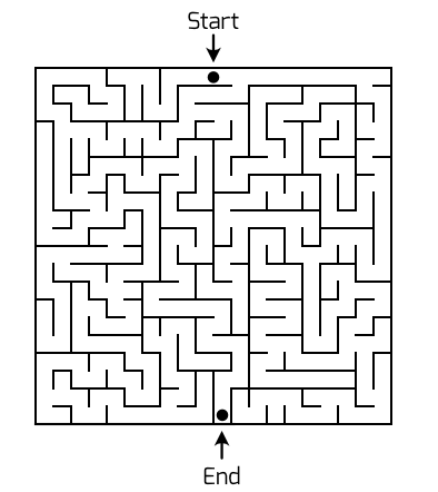 maze with start and finish