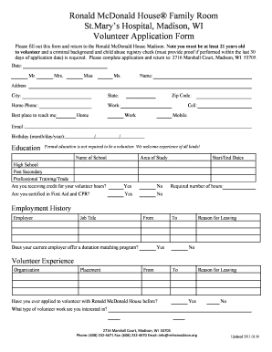 Mcdonalds Application Form - Fill Online, Printable, Fillable ...