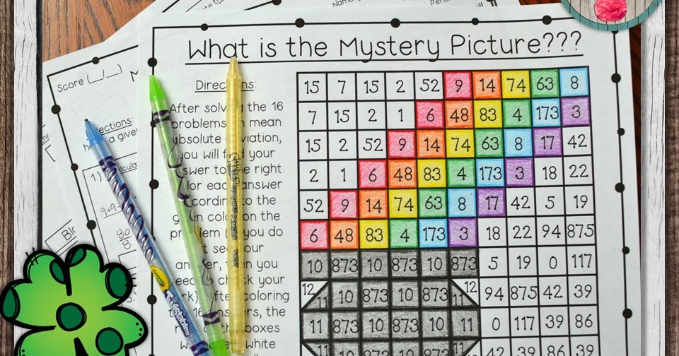 Math in Demand: Mean Absolute Deviation Coloring Worksheet