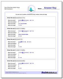 mean and median worksheet