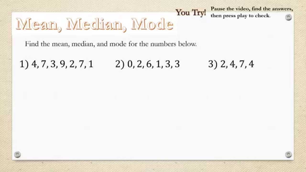 Mean, Median, and Mode + Free Worksheet