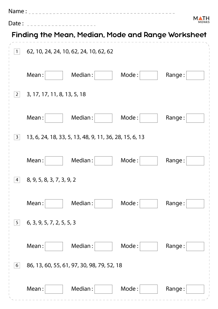 mean median mode answers