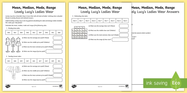 mean median mode answers