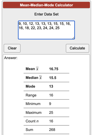 mean median mode answers