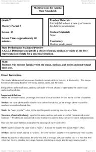 mean median mode lessons