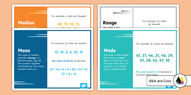 Mean Mode Median Worksheets | Mean Mode Median and Range Worksheets