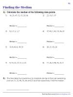 mean median mode worksheet kuta