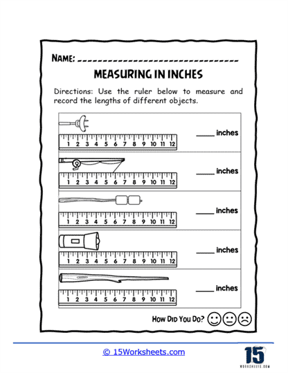 Measuring Inches Worksheets - 15 Worksheets Library