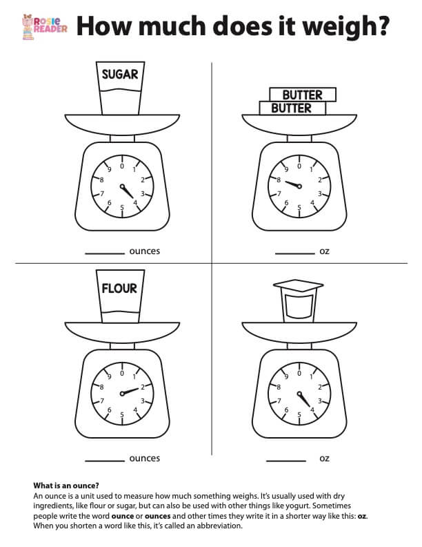 measure worksheet for kids