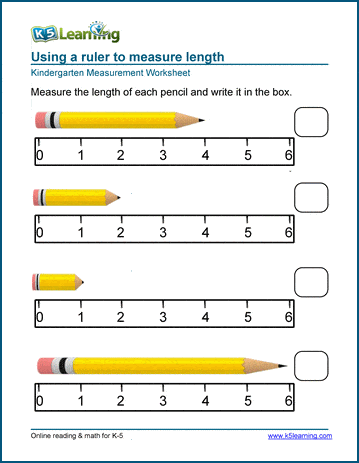 Measurement worksheets for preschool and kindergarten, including ...