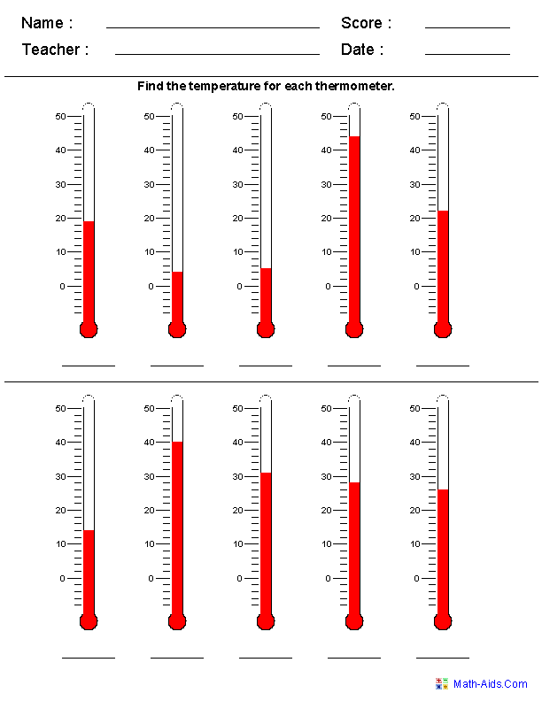 measurement skills worksheet
