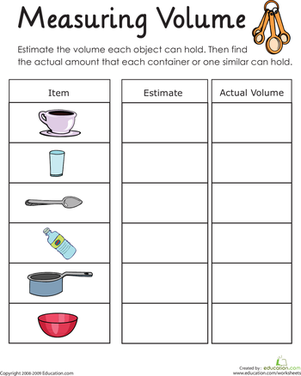 measurement skills worksheet