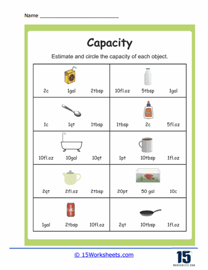 measurement skills worksheet