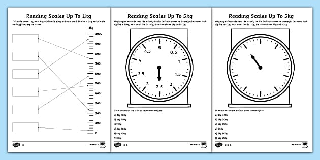 measurement weight worksheet