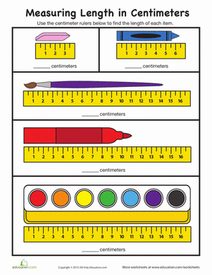 measurement with ruler worksheet first grade