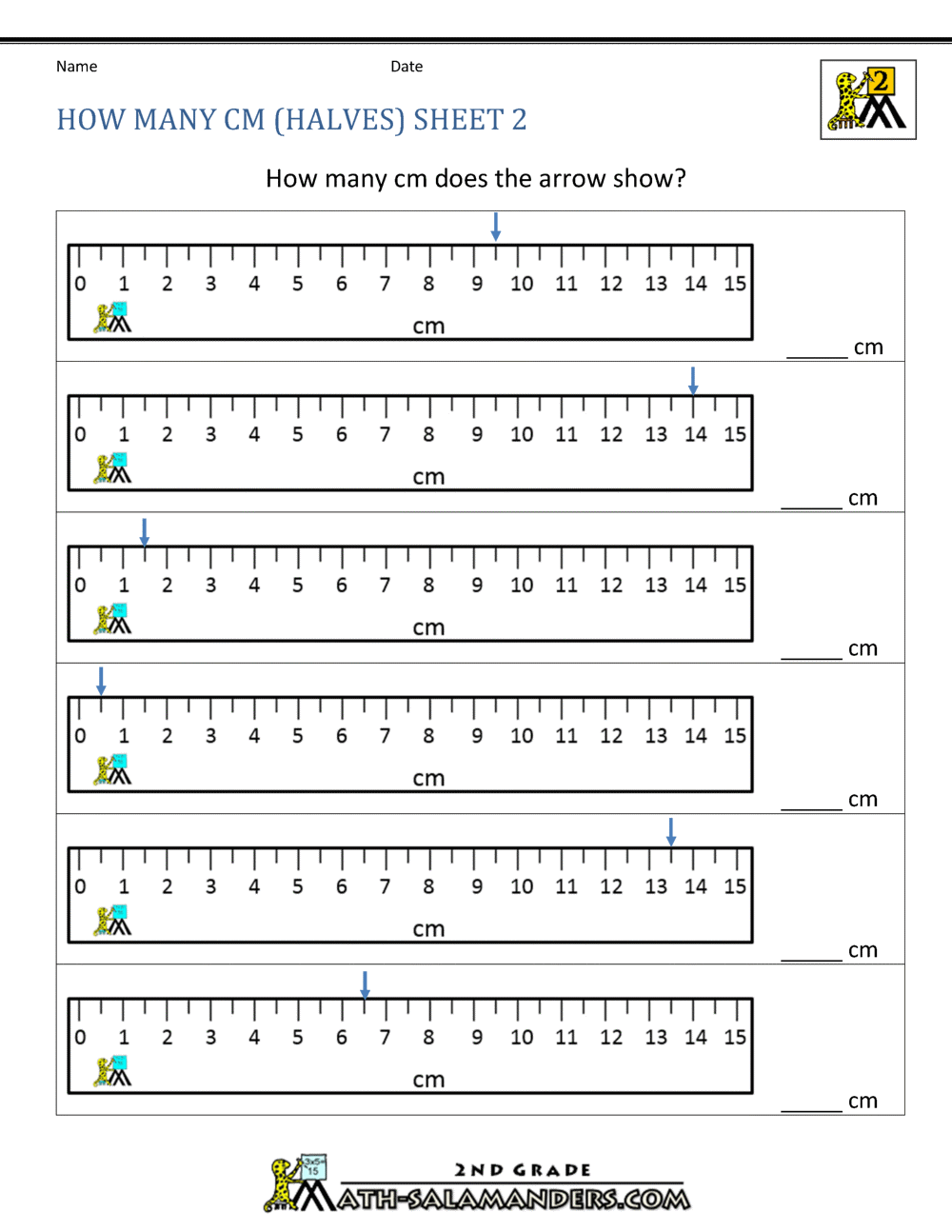 measurement with ruler worksheet first grade