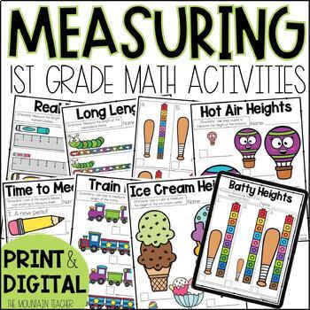 Nonstandard Measurement and Measuring in Inches Worksheets - 1st ...
