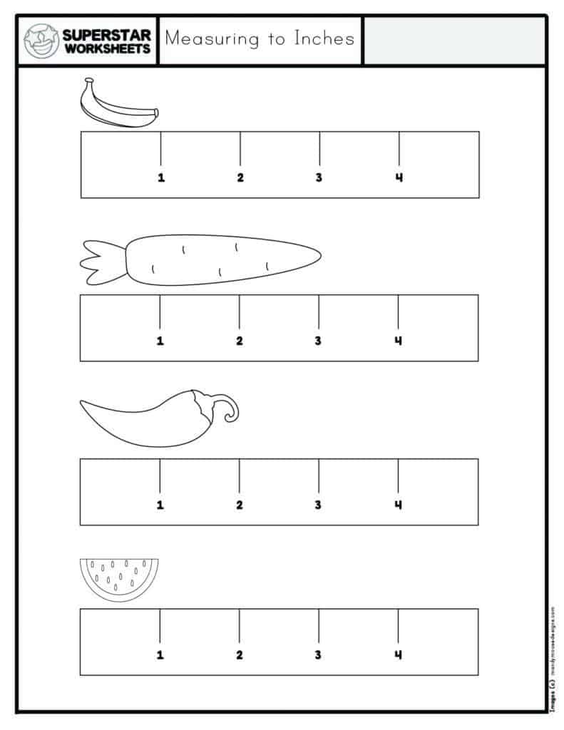 measurement worksheet for kindergarten free