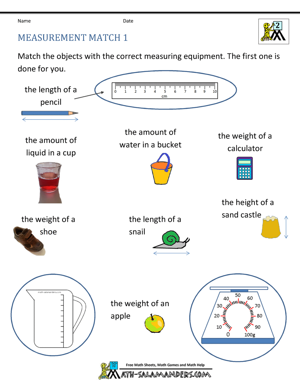 2nd Grade Measurement Worksheets
