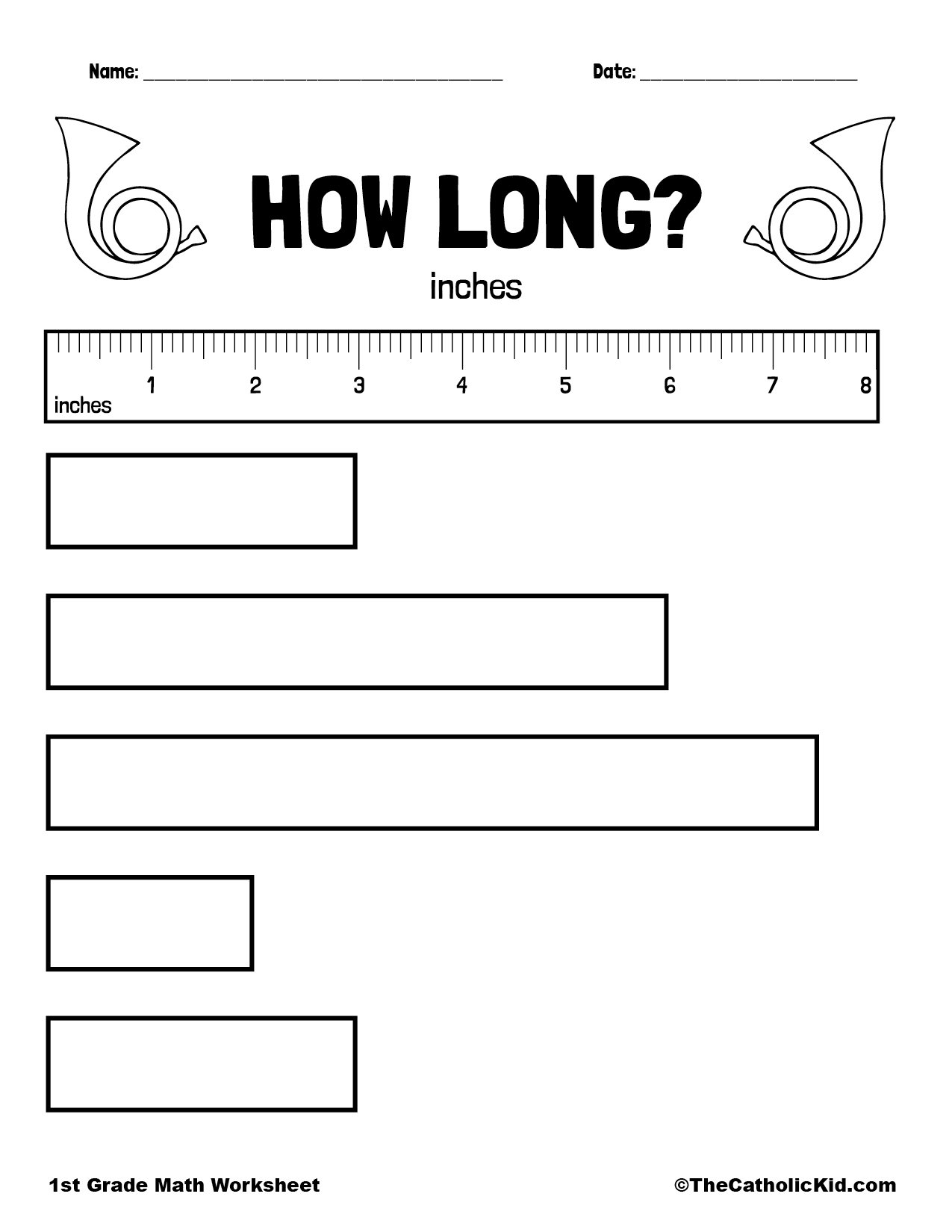 Catholic Themed Size &  Measurement 1st Grade Worksheets ...