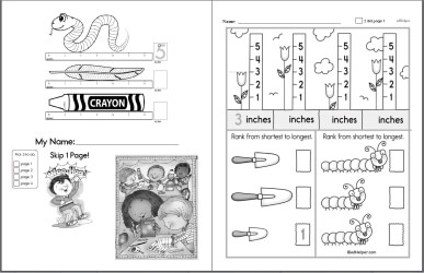 Kindergarten Measurement - Worksheets, Lessons, and Printables