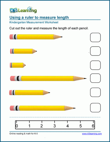 Measure lengths with a scale worksheets | Worsheets library