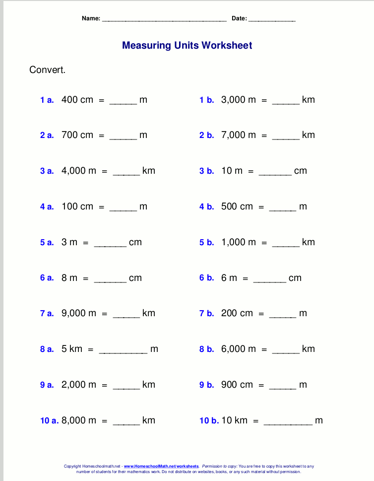 measurement worksheet pdf