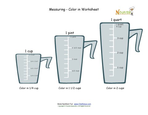 measurements worksheet for kids