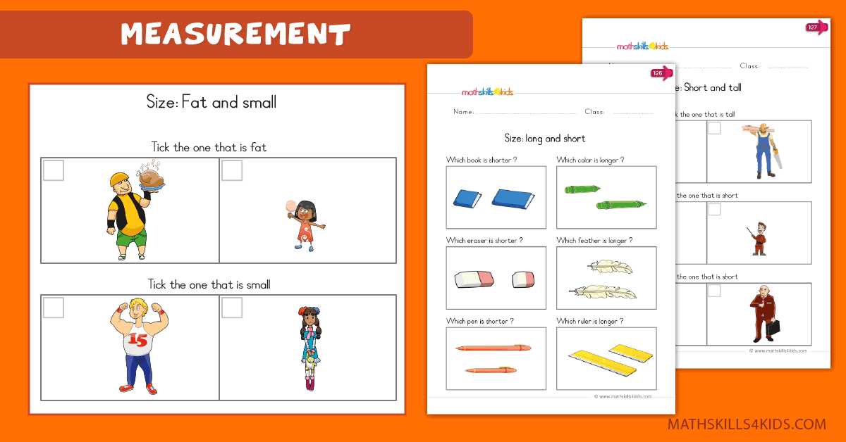 Free measurement worksheets for kindergarten