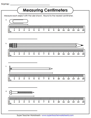 Metric Measurement Worksheets: Centimeters (cm), Millimeters (mm ...