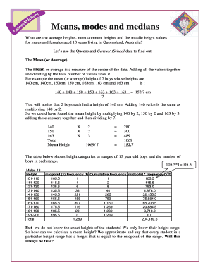 measures of central tendency worksheet