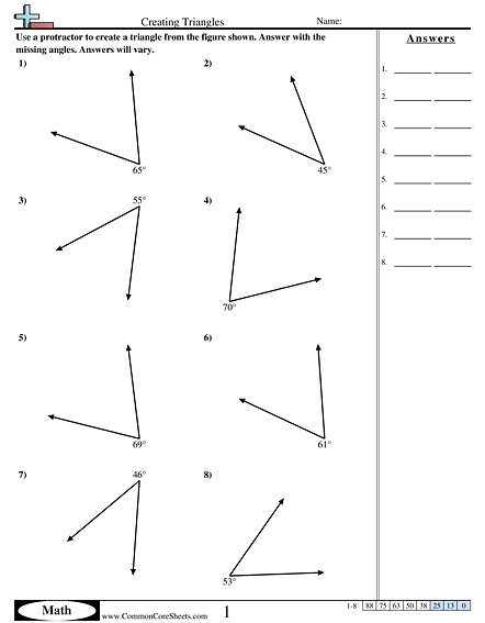 Angles Worksheets | Free - CommonCoreSheets